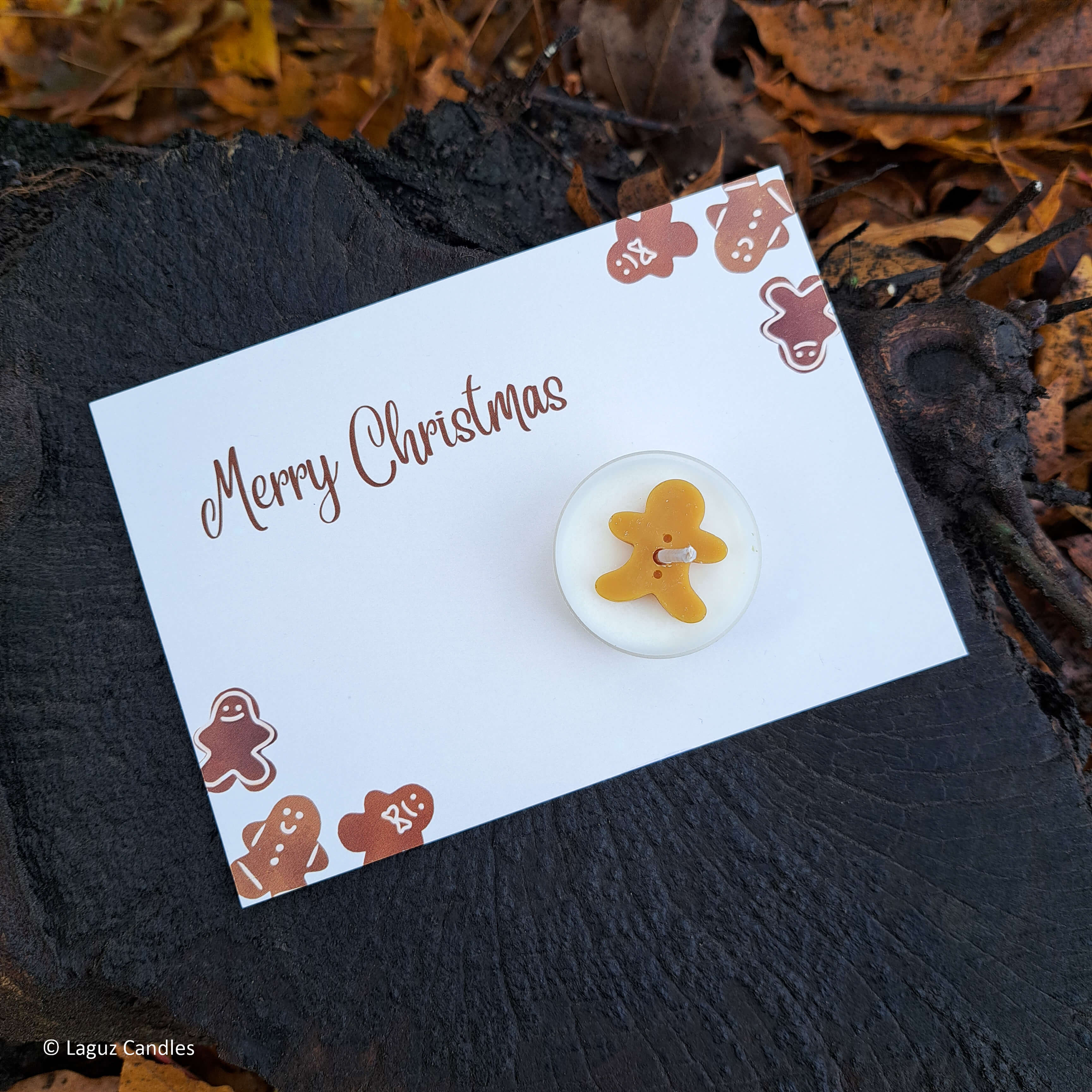 Gingerbread Christmas Card with Tealight